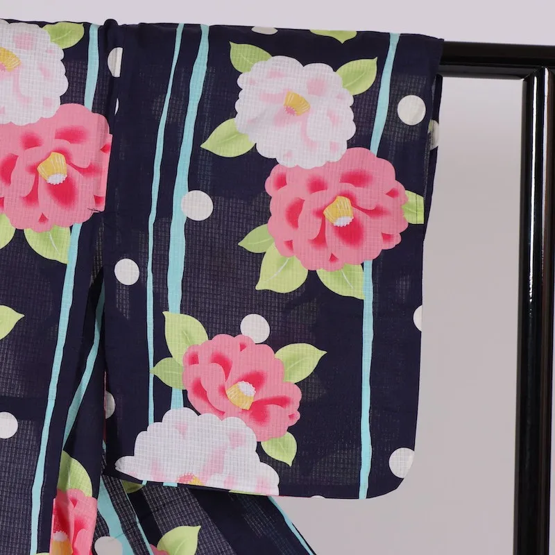 Japan Used Yukata M-size cotton /A157