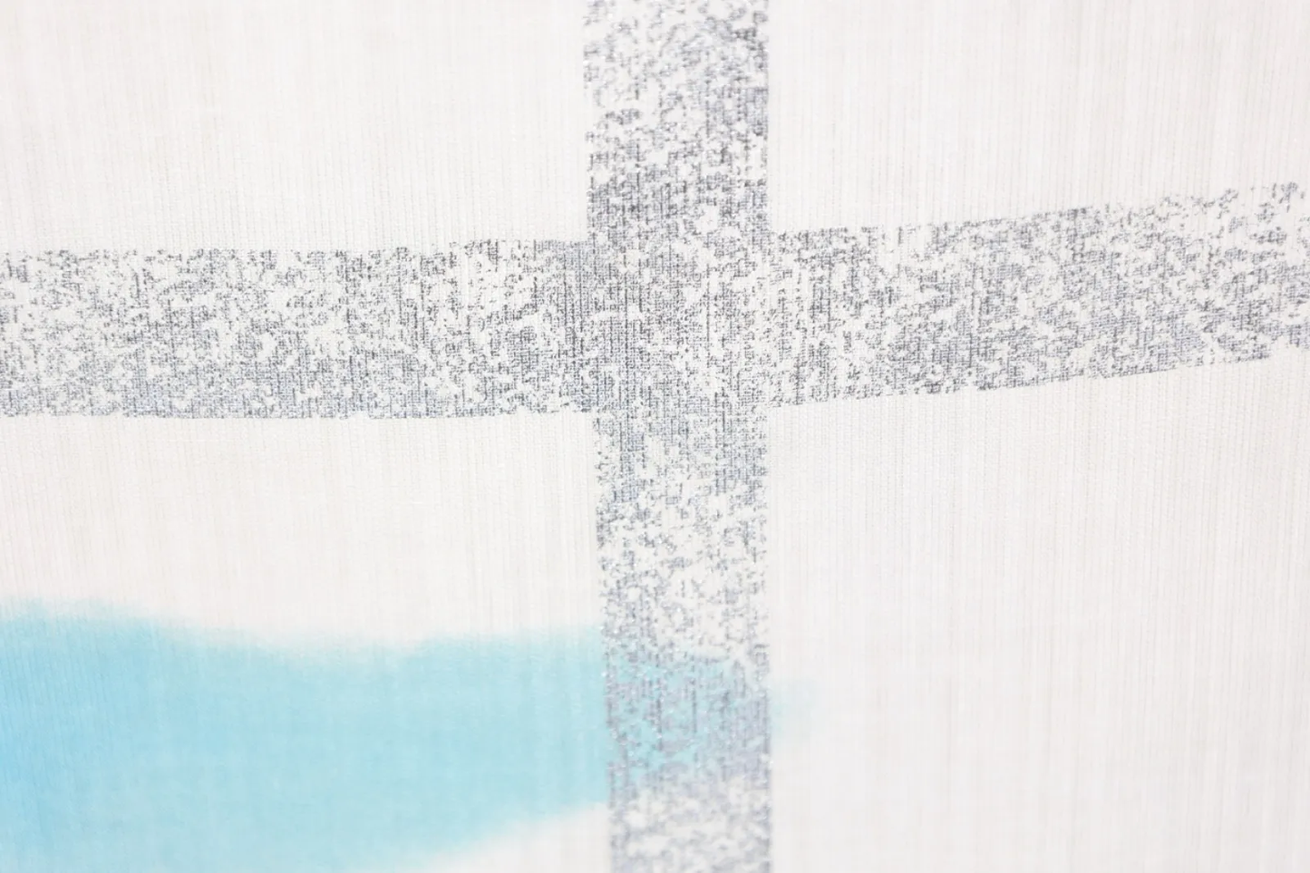 Brand New Yukata Fabric Bolt – Kondaya Genbei – Light Blue,  (Gold/Silver Leaf Strip)  SS05