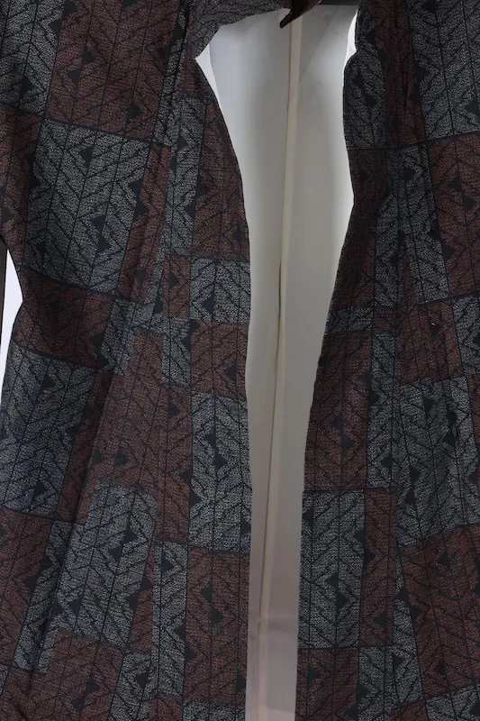 Japan Pre-loved Kimono– Indigo, Brown, White –  K306