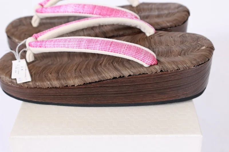 Brand New Geta Sandals – "Karasu-maki"  Style – Made in Japan – Horsehair Thong – AS27