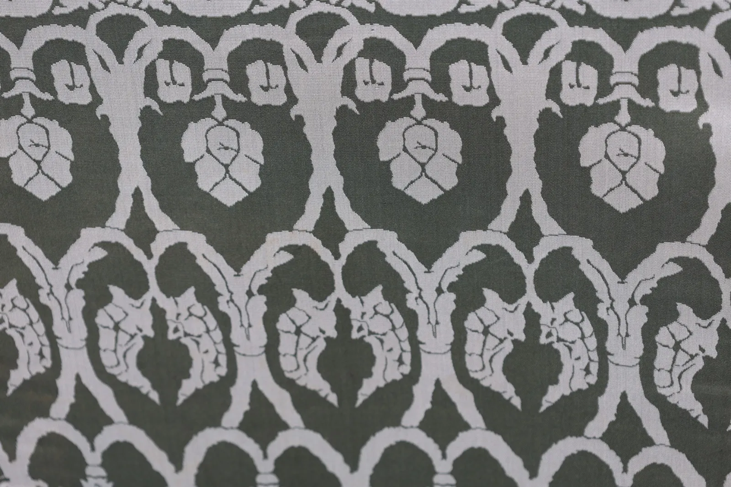 Hiraki Nagoya Obi(used sash) – Shades of Green – Chinese-style Floral Pattern (Karahana) – R138