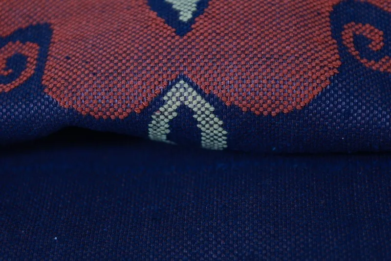 Nagoya Obi（used sash), Tsumugi silk, purple/red/yellow/off-white, hand-woven, L88