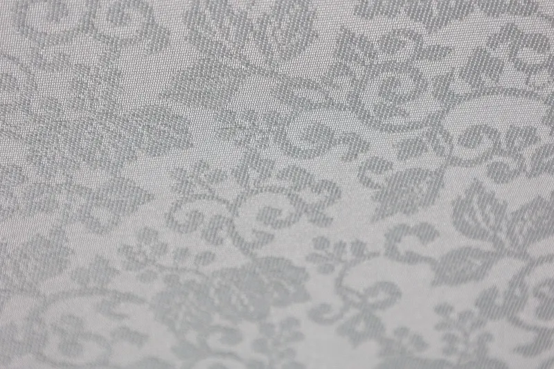 Nagoya obi (sash), brand new, unstitched, gray, green, blue, purple, gold, white, facing cranes, Tang weave, J23