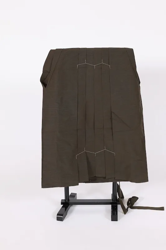 Men's Hakama (traditional Japanese trousers) - Moss Green - B1506