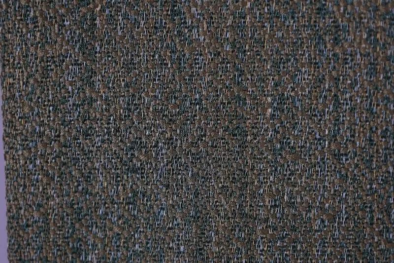 Men's Yukata Obi used (Sash) - Tsumugi Silk - Shades of Green - L139