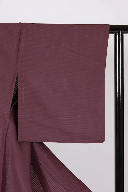 Summer-colored plain kimono used, ro-style, purple, L60