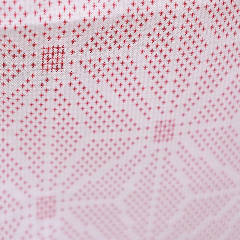 used Komon ( kimono) - Off-white with red hemp leaf pattern - T19