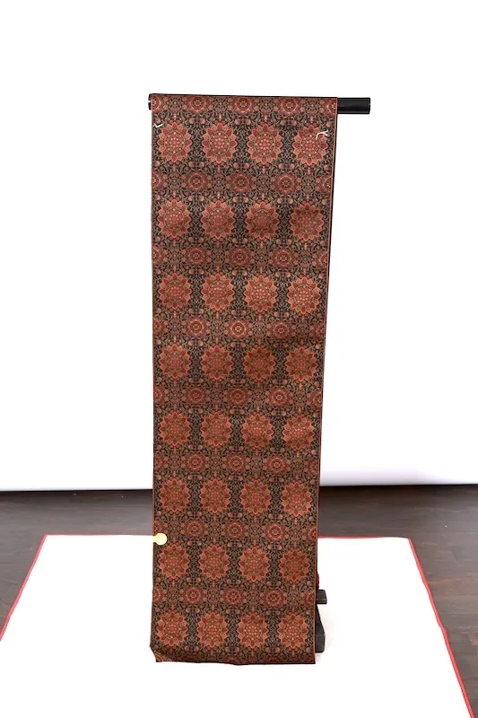 Nagoya Obi(fabric) – Brand New, Untailored – Black, Red, Brown –A415