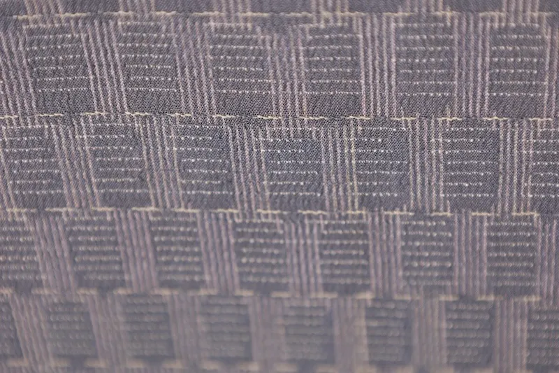 New summer silk kimono fabric, blue-gray, geometric pattern, ikat weave.