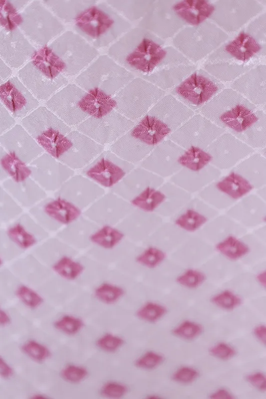Japan Pre-loved Kimono – Hikita Shibori, Diamond Pattern, Pale Pink & Purple (A085)
