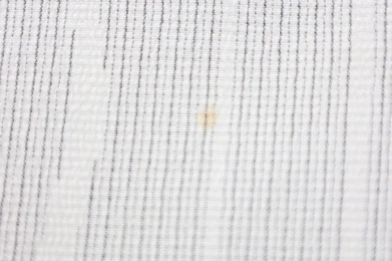 Shiozawa Tsumugi(Japanese kimono silk), white and black, irregular stripe pattern, handwoven, R23