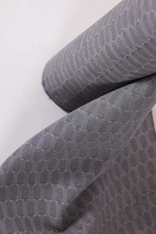 New summer silk kimono fabric, blue-gray, geometric pattern, ikat weave.