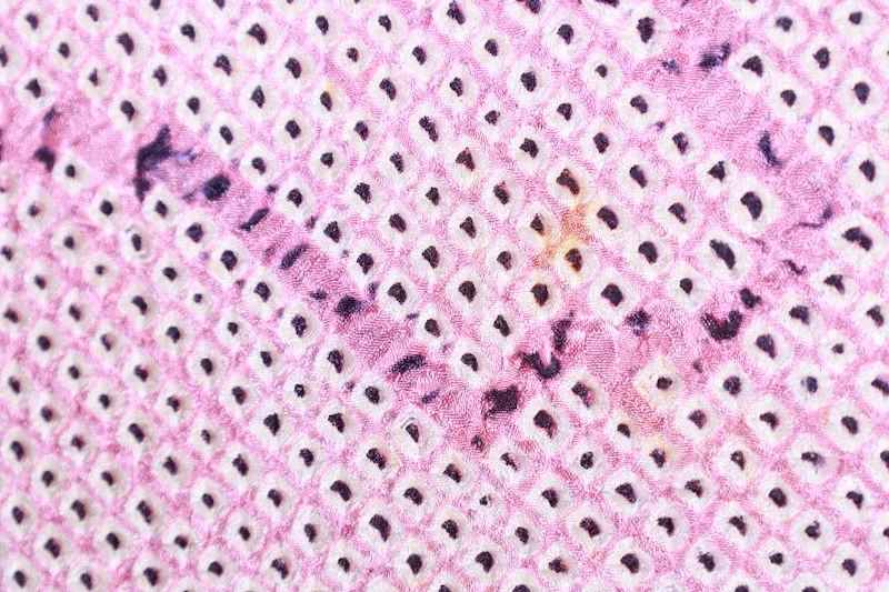 Japan used Haori – Purple, pale cherry-blossom pink, and white; floral pattern; *boshi-shibori* and *hikita-shibori* (tie-dyeing techniques) – T167