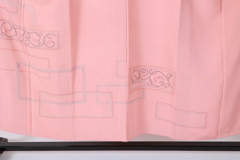 Tsukesage Kimono – Brand New & Unused – Cherry Blossom Pink, Shades of Gray, Beige, Coral Pink B1415