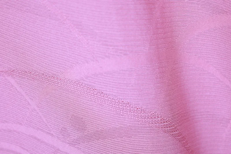 Summer used kimono fabric, ro (gauze), dewdrop grass pattern throughout, coral pink, R27