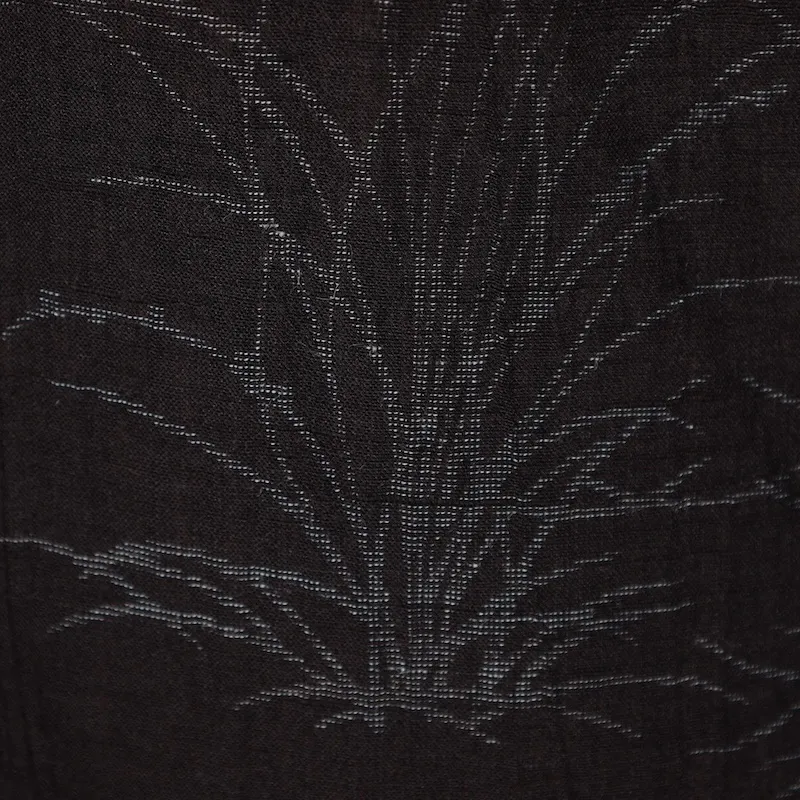 Komon (used kimono) in indigo, gray, and pampas grass pattern, T22