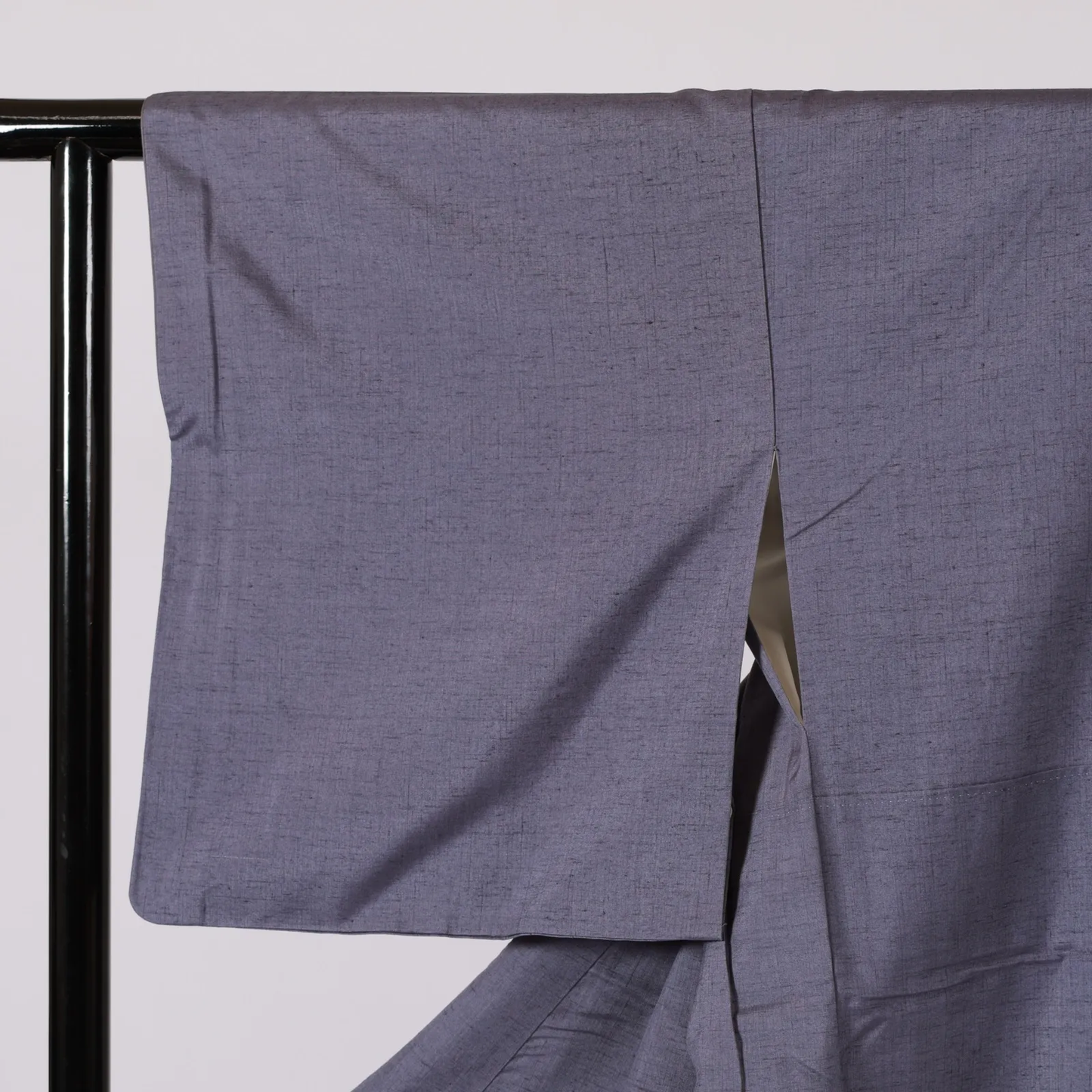 Silk pongee visiting kimono used, purple, indigo, gold, silver, green, auspicious motifs: cherry blossoms, plum blossoms, bamboo, chrysanthemums, V15