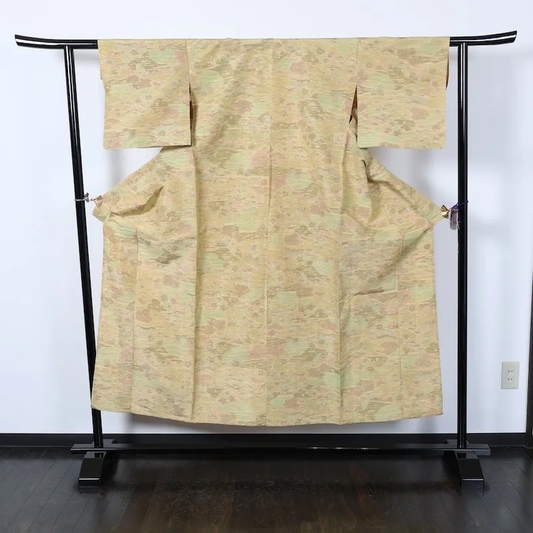 Japan used Vintage kimono(Tsumugi silk）, A4
