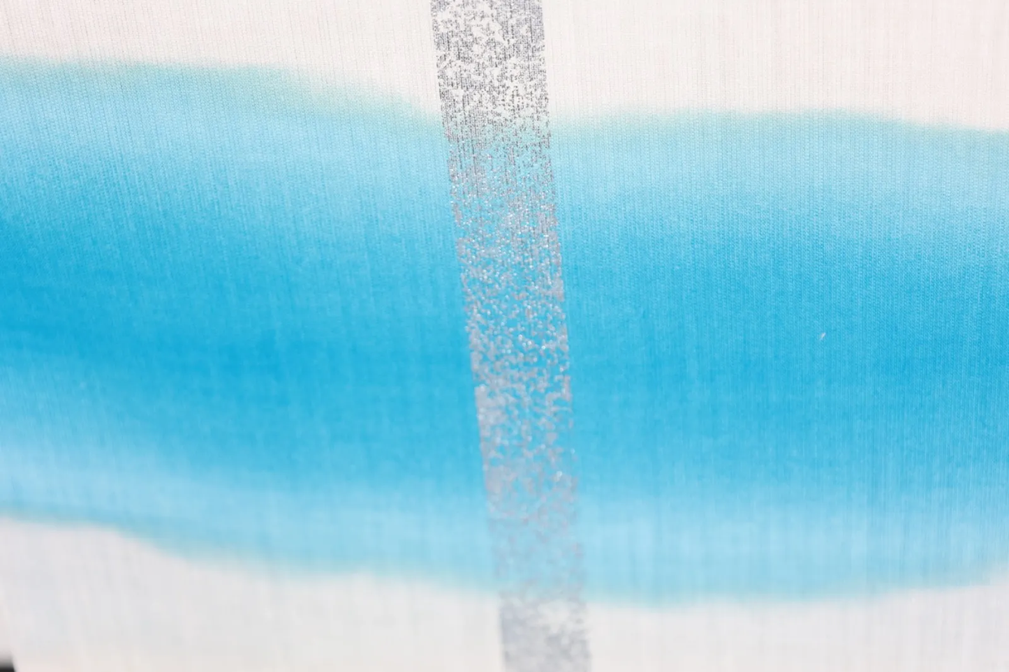 Brand New Yukata Fabric Bolt – Kondaya Genbei – Light Blue,  (Gold/Silver Leaf Strip)  SS05