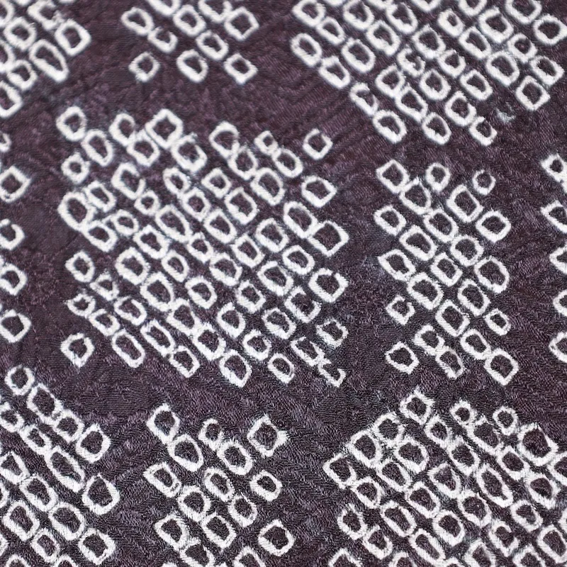 Japan used Haori – Purple and White – Hikita Shibori – Geometric Pattern  – T269