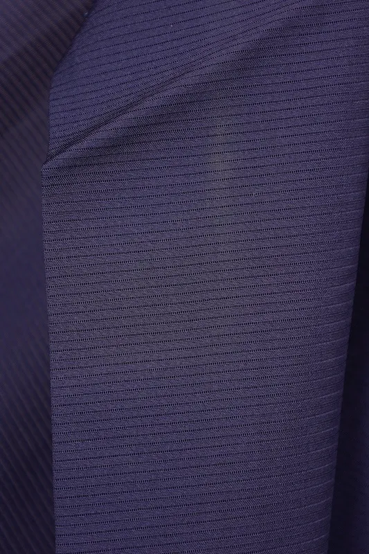 Summer used kimono, navy blue, single crest (Gosan no Kiri), R10