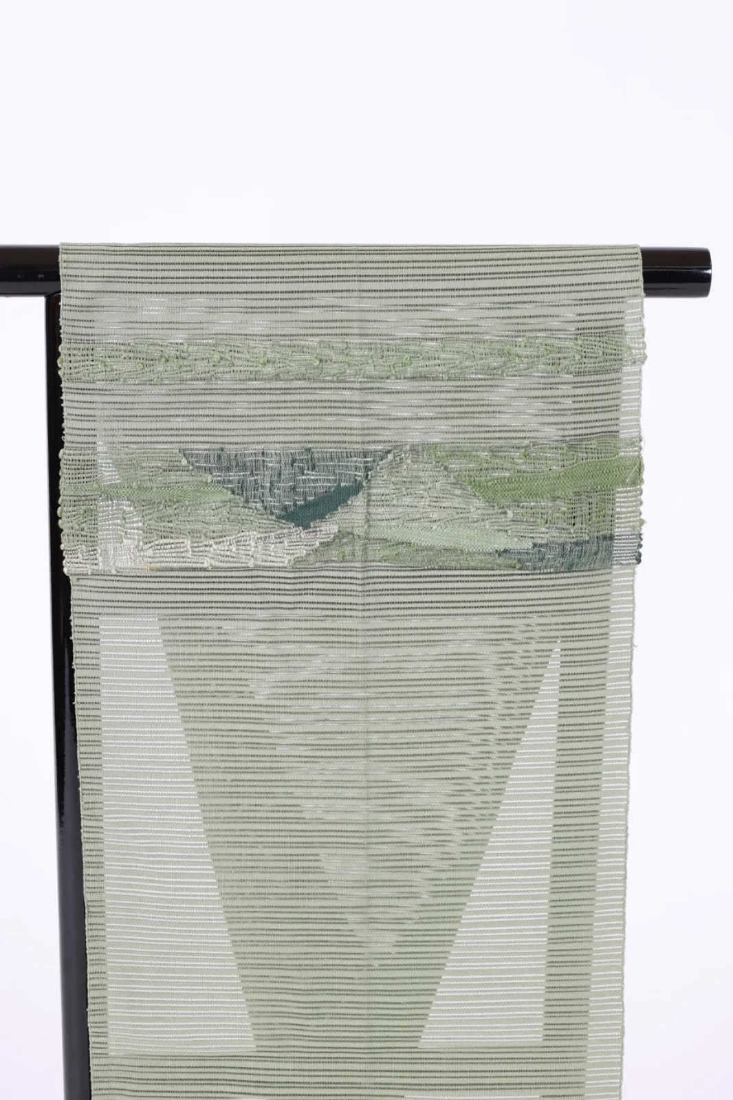 Summer Nagoya obi used(sash), Rikyu color shades, abstract pattern, hand-woven, L23
