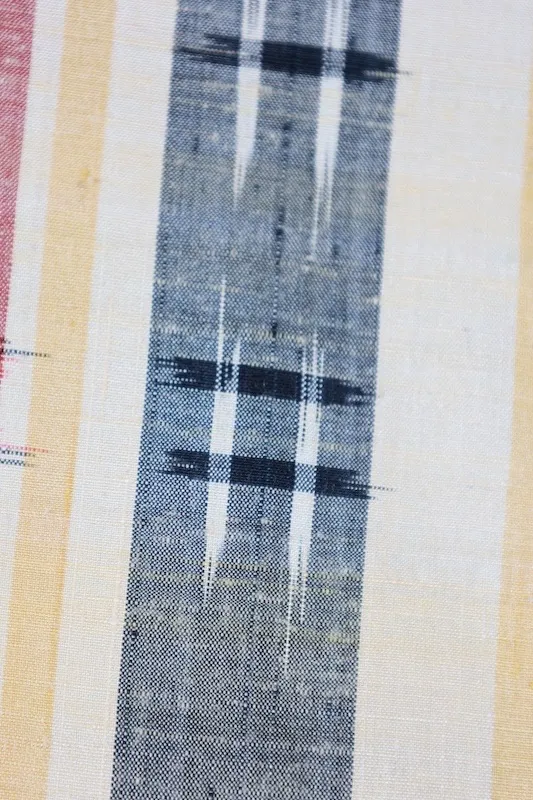 Tsumugi(Japan Pre-loved kimono) kinari midori aka kuro kikagakumoyō teori B 1488