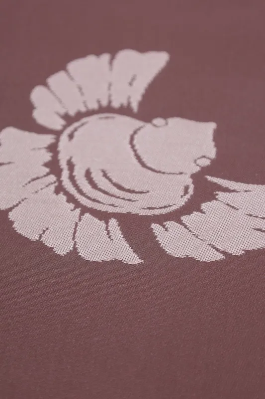 Fukuro obi used( sash), by Tsujimura Jusaburo, brown, Fukura Suzume B