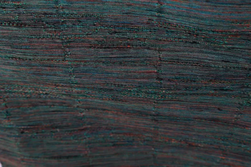 Tsumugi Nagoya obi, brand new, unstitched, green, reddish-brown, handwoven, J26