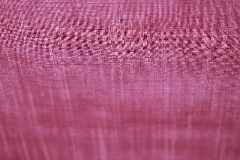 Tsumugi silk fabric, brand new, silver-vermilion color, handwoven, R294
