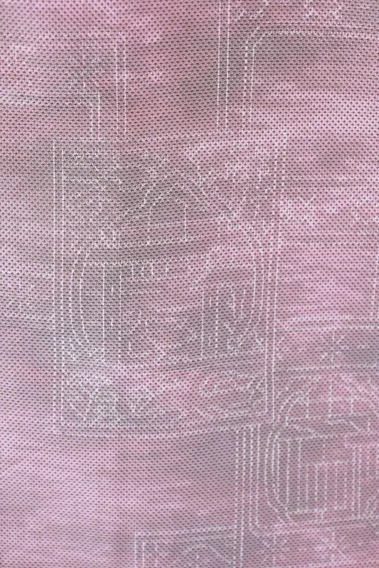 Tsumugi silk(Japan Pre-loved kimono); pale purple, gray, and white(A073)