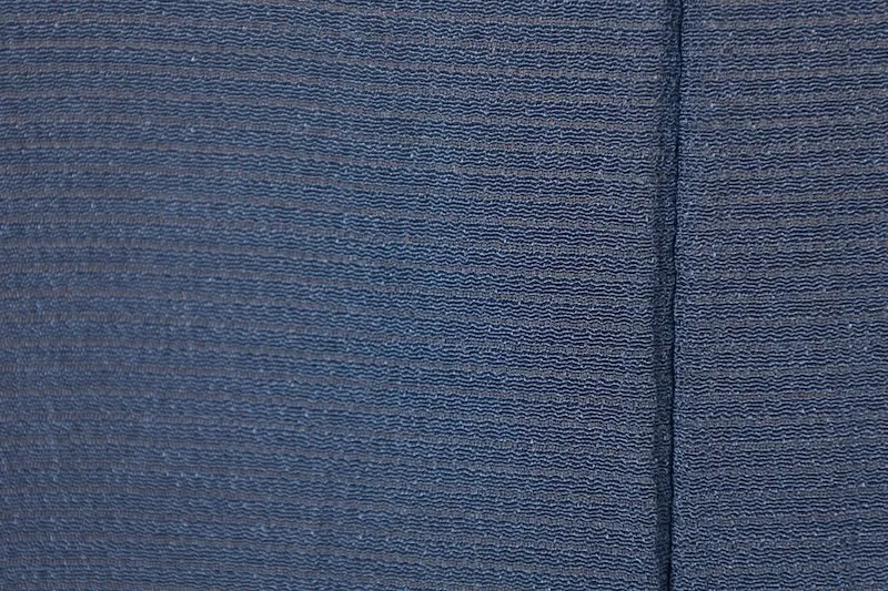 Summer used kimono silk crepe fabric, indigo, Kaga Yuzen dyeing, by Kozo Shirasaka, R15