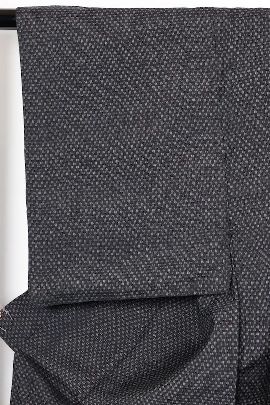 Men's Tsumugi(used kimono) – Indigo & White Kasuri – Hand-woven – R39