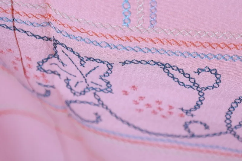 Tsukesage Kimono – Brand New & Unused – Cherry Blossom Pink, Shades of Gray, Beige, Coral Pink B1415