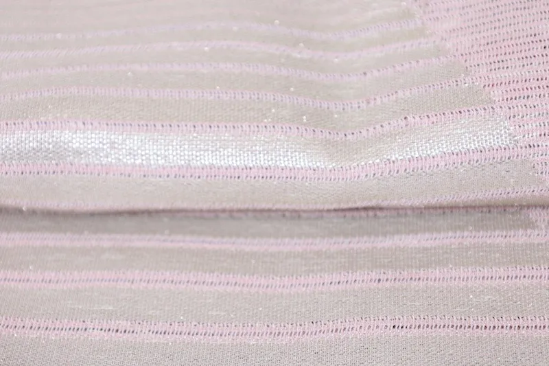 Summer obi (sash), brand new, unstitched, ro (high-grade silk), cherry blossom pink, silver, butterfly pattern, horizontal stripes, L18