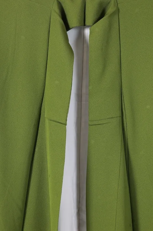 Japan used kimono (Iromuji), green, crest(K286).