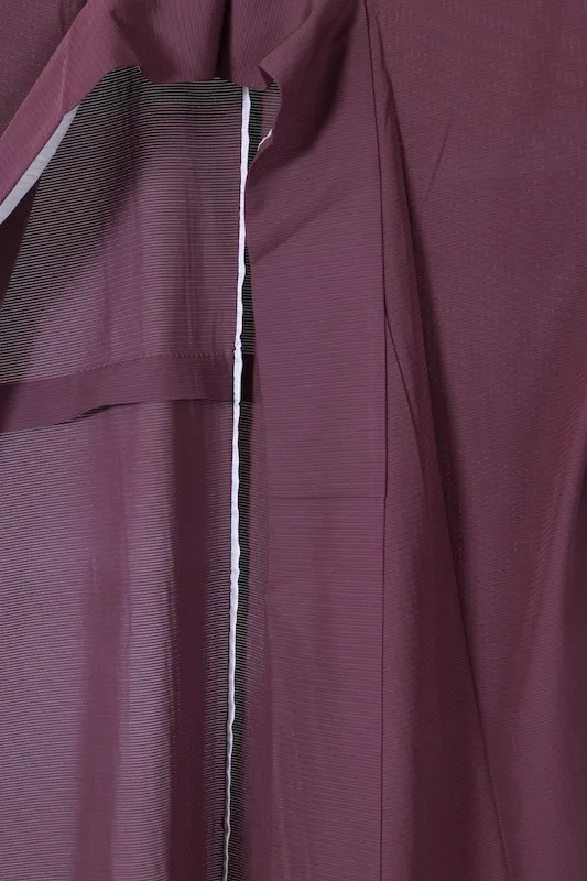 Summer-colored plain kimono used, ro-style, purple, L60