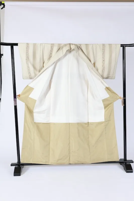 Tokamachi Tsumugi(Jaan used kimono) – Beige, Brown, Green, Indigo, WhiteK323