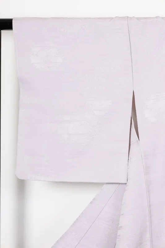 Japan kimono, brand new, unused, grayish-purple, continuous pattern,  R93