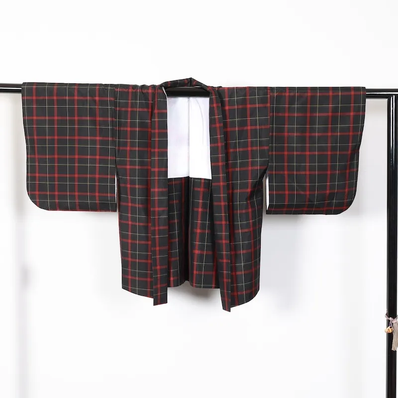 used Haori – Black, Dark Red, Green, Yellow – T267