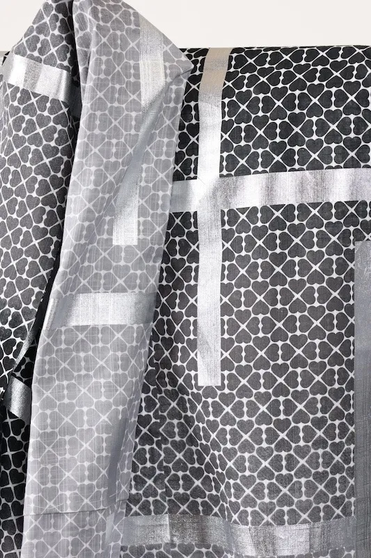 Brand-new Yukata Fabric Bolt – Kondaya Genbei – White, Shades of Gray, Silver  Sa25