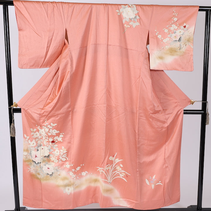 Japanese kimono  (Houmongi) M-size 100% silk  / 523