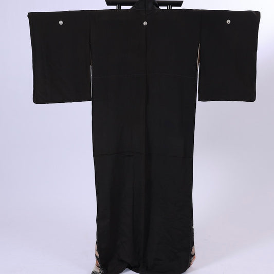 Japanese kimono (Kurotomesode) 100% silk /1007