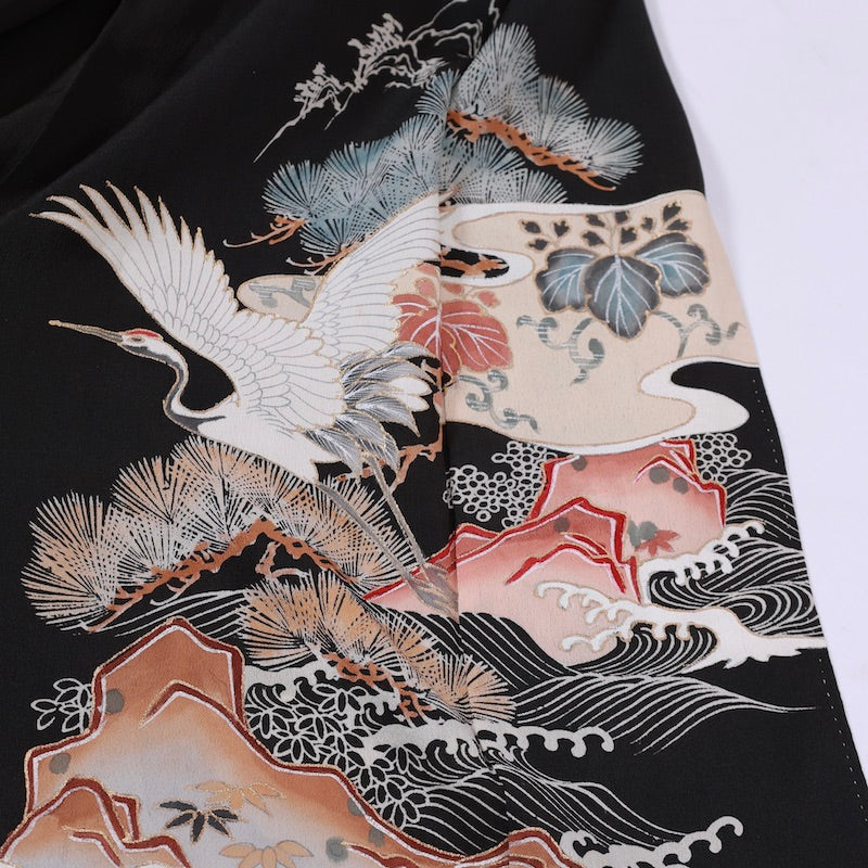 Japanese kimono (Kurotomesode) 100% silk /1007