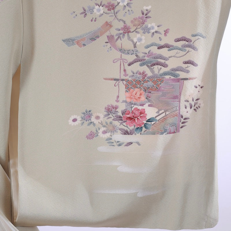 Japanese kimono (Houmongi) 100% silk /1012