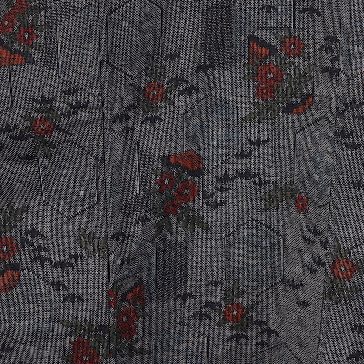 Japanese kimono  (Tsumugi) M-size 100% silk  / 533