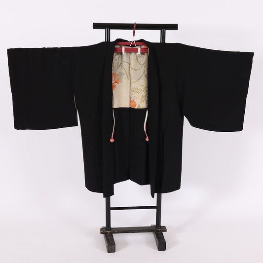 Antique Japanese kimono  Jacket (Haori) S-size 100% silk  / 549