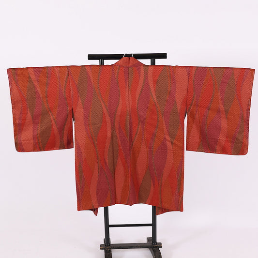 Japanese kimono  Jacket (Haori) M-size 100% silk  / 556