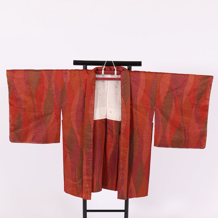 Japanese kimono  Jacket (Haori) M-size 100% silk  / 556