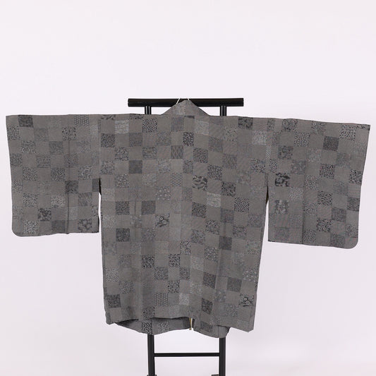 Japanese kimono  Coat (Dotyugi) M-size 100% silk  / 557